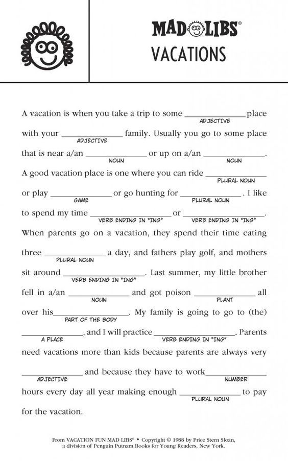 Back To School Mad Lib For Parents Google Search Mad Libs Kids Printable Mad Libs