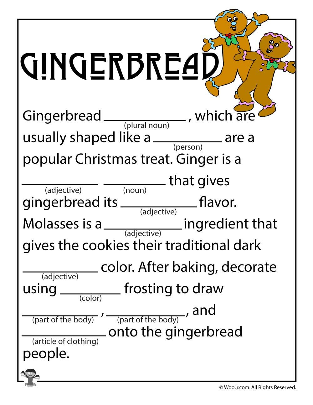 Christmas Gingerbread Mad Libs Christmas Mad Libs Christmas Christmas Gingerbread Mad Libs Christmas Mad Libs Christmas