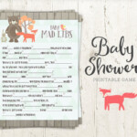 Mad Libs Game Baby Shower Game Printable Fun Baby Shower