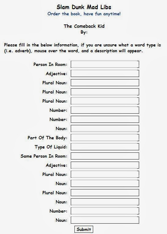 Mad Libs Parts Of Speech Basketball Game Worksheet Free ESL Printable 