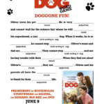 Think Like A Dog Mad Lib Activity Sheet Dog Words Dog Movies
