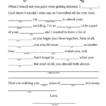 Top Wedding Mad Libs Printable Lucas Website